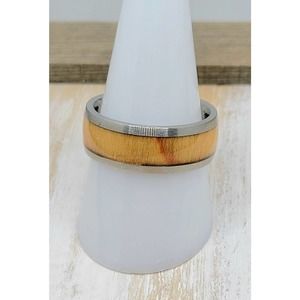 Bomb Party Mens collection The Classic Titanium & Wood Size 9 RBP3661 NIB